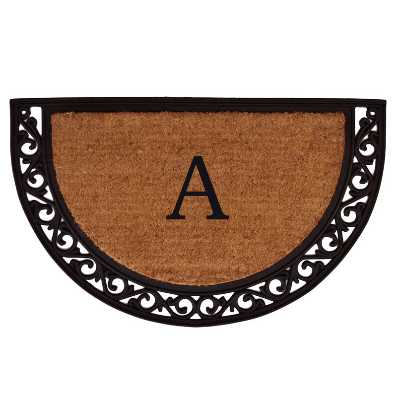 Assemgul Non-Slip Outdoor Doormat, Semi-Circle 1'6" x 2'6", A
