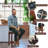 Swivel Counter Stool with Solid Wood Frame