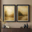 «Warm Misty Landscape Soft Transitional», ensemble de 2 reproductions d'art murales encadrées de qualité supérieure sur papier 26 po x 36 po-71932251