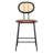 Ailene 24'' Mid Century Modern Metal Frame Rattan Back Counter Stool-953421158
