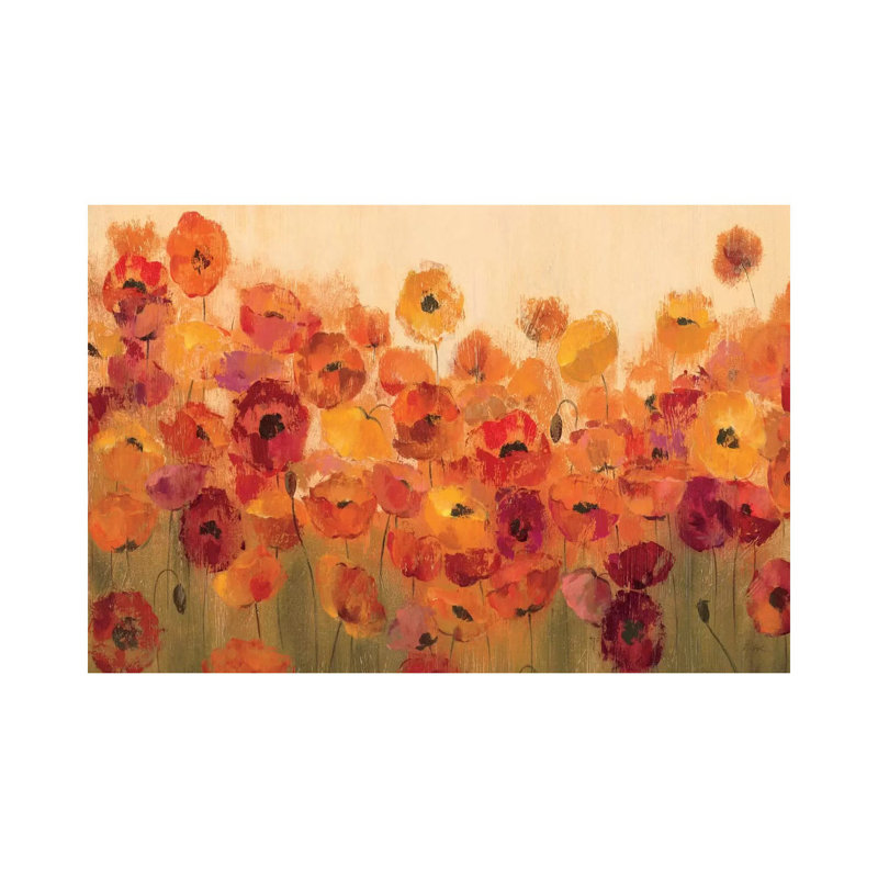 Summer Poppies II by Silvia Vassileva - Wrapped Canvas Painting, 66.04 cm H x 45.72 cm W x 1.91 cm D, Wrapped Canvas