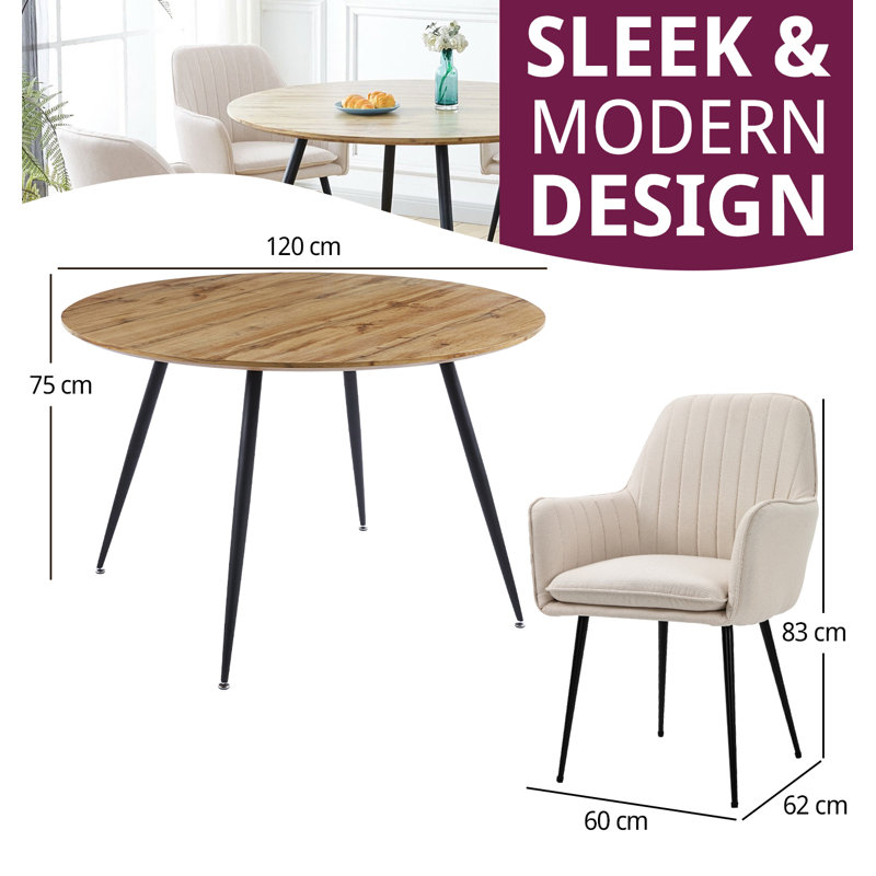 Mose 4 - Person Dining Set, Beige