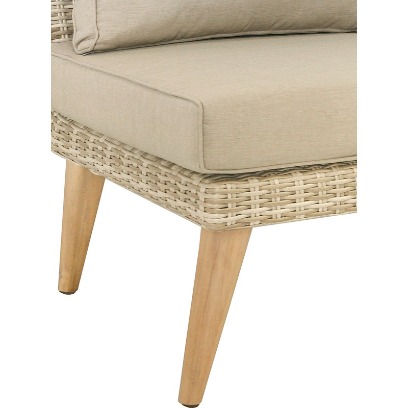 Cambrai Wicker 6 - Person Garden Lounge Set with Cushions
