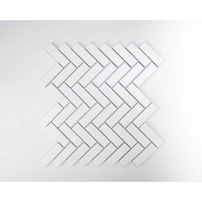 1X3” Herringbone Matte Porcelain Mosaic Tile - (Box Of 10 Sheets)