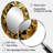 Golden Lily Flower Glam On Black IV - Floral Oval Decorative Mirror On Metal-1545793447