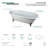 Kingston Brass Aqua Eden 66-Inch Cast Iron Oval Double Ended Clawfoot Tub (7-Inch Faucet Drillings)-11174056
