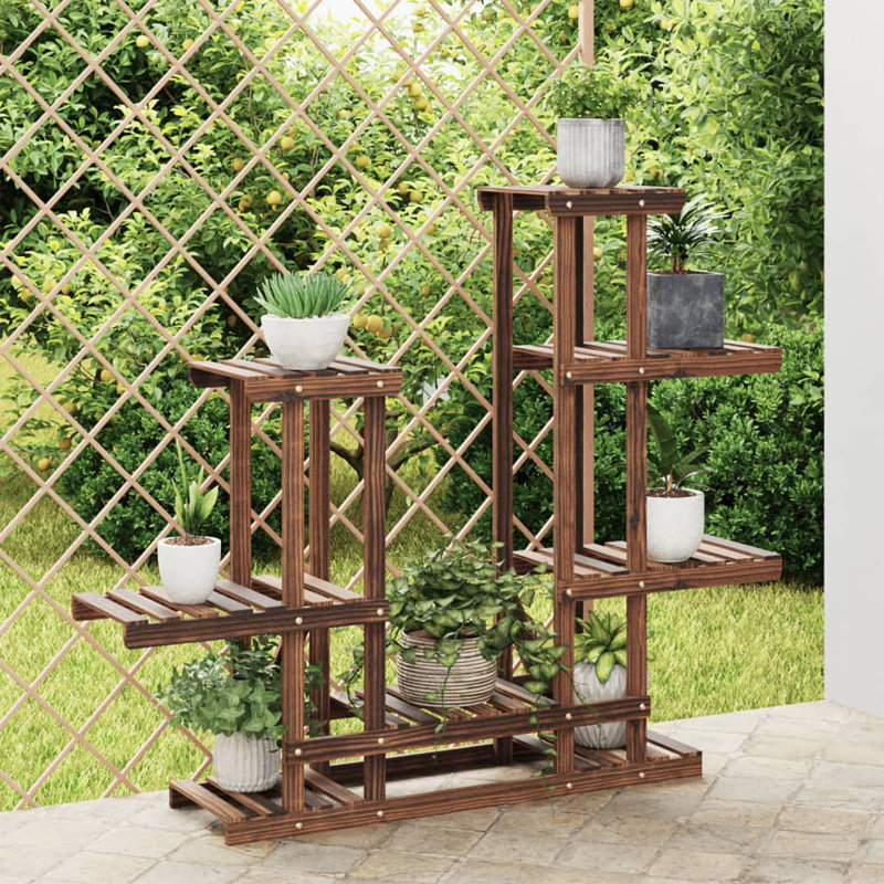 Alouette Plant Stand, Carbonized Brown