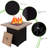 28Inch Outdoor Gas Fire Pit Table, 48000 . Square Propane Patio With . Bionic Wood Grain Lid. Great For Backyard, Garden, Party, Deck, Courtyard. Brown Steel. 28.36 In. Depth & Width, 23.39 Height,