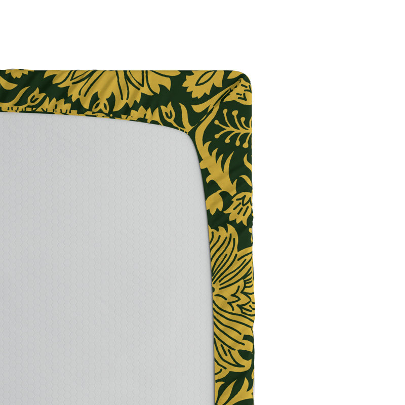 Microfiber Floral Fitted Sheet, Full Fitted Sheet