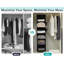 Organisateurs de rangement suspendus et tablettes de rangement à 6 tablettes, noir-122555593