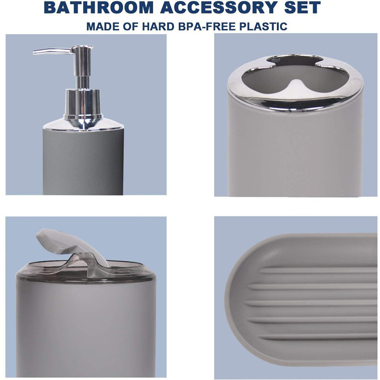 Balch 6 Piece Bathroom Accessory Set Zipcode Design Color: Black Matte