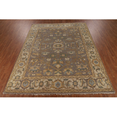Gray Oushak Oriental Area Rug 8x11