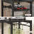 Bakers Rack With Power Outlet And Led Light 47.2'' Microwave Stand With Storage-1763833736