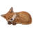 Fox Pup Sleeping Statue