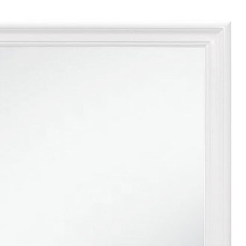 Miroir blanc avec cadre, Blanc