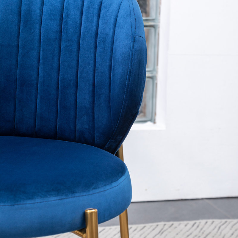 Chaise rembourrée Amoa Wilde, Bleu