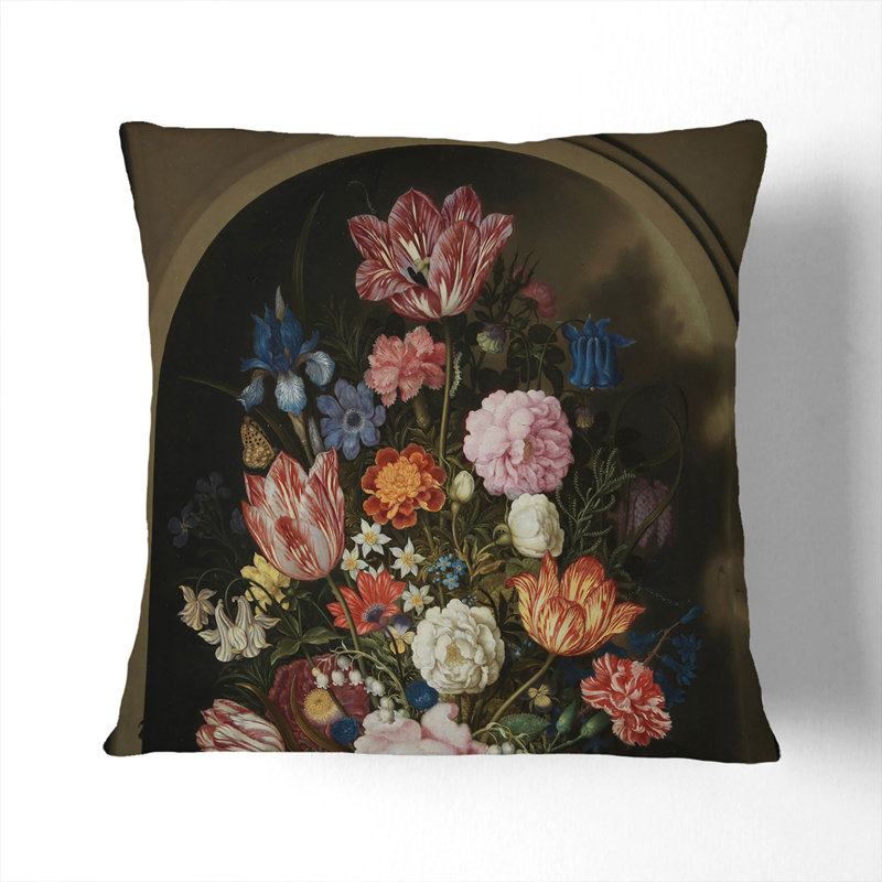 Still Life With Flowers Vol.7 Square Throw Cushion, 55cm H x 55cm W x 20cm D