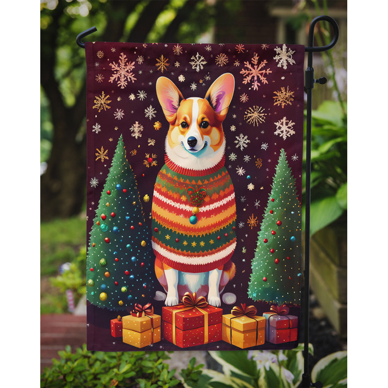 Double Sided 15.5'' H x 11.25'' W Polyester Christmas Garden Flag