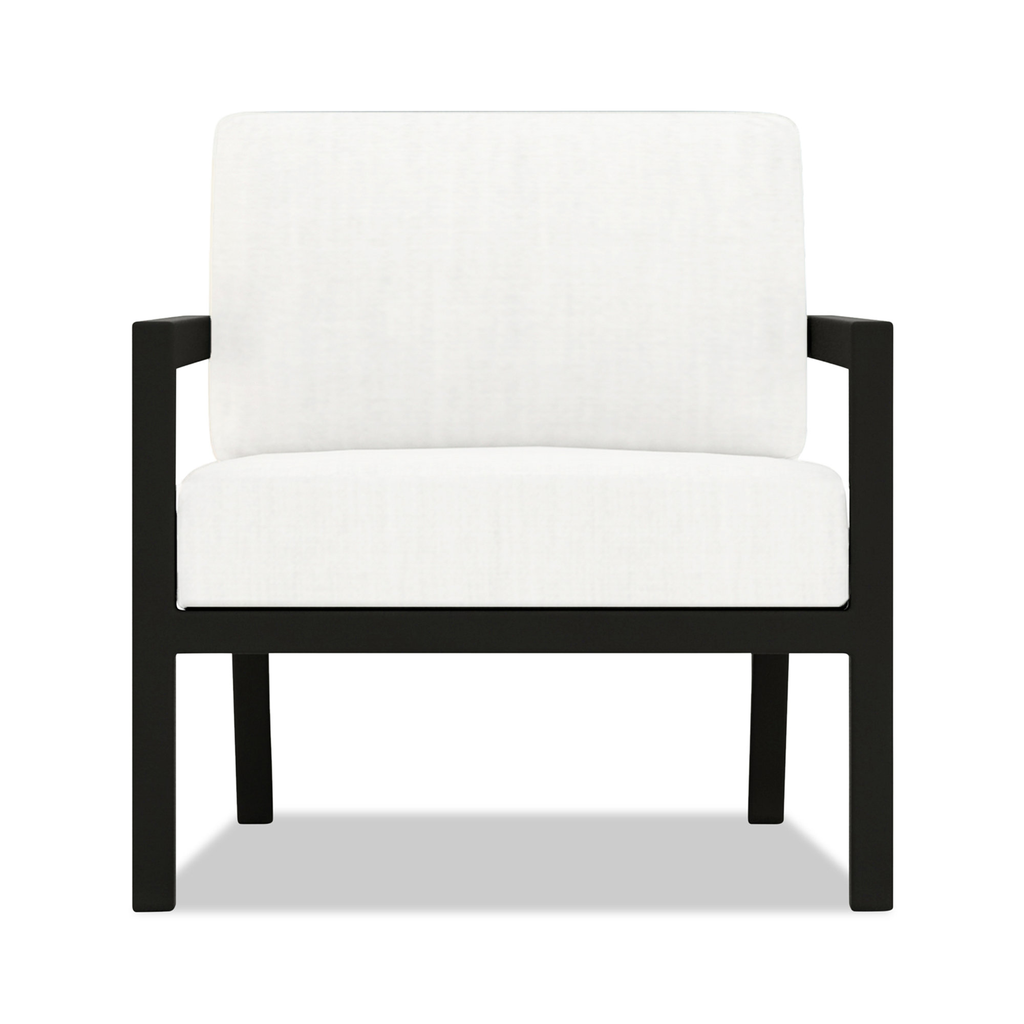 Vivant Patio Chair with Sunbrella® Cushions, Canvas Natural Sunbrella® Canvas, Black