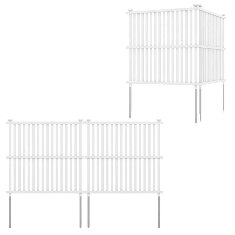 Clôture pour climatiseur 4 panneaux Costway