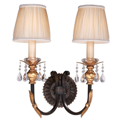 Bella Cristallo Bronze Armed Sconce