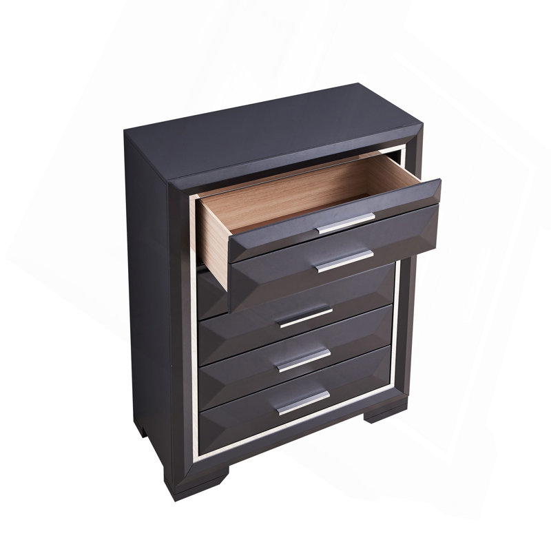 Coffre de rangement G01600-CH, noir