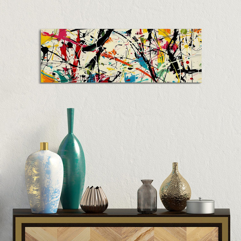 Pollock Wink, reproduction d'art sur toile tendue, H 12 po x l 36 po