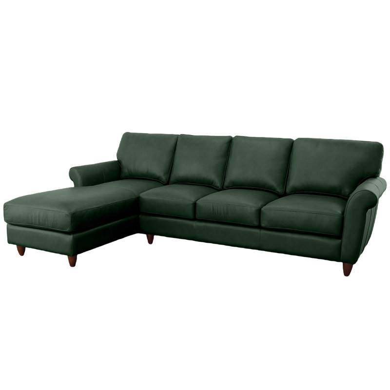 Canapé modulaire en cuir véritable Cherish, Face à la gauche, Green Genuine Leather