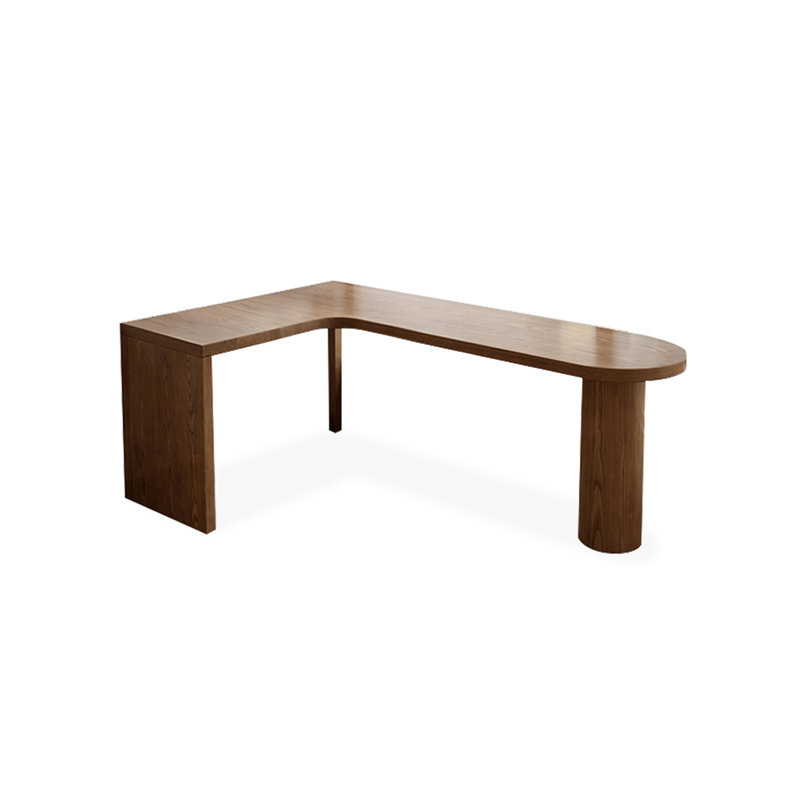 Walnut L-Shaped Solid Wood Writing desk