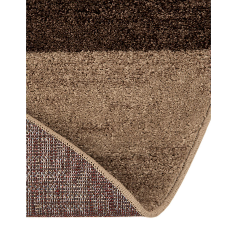 Alair Abstract Light Brown Area Rug, Oval 7'10" x 10'