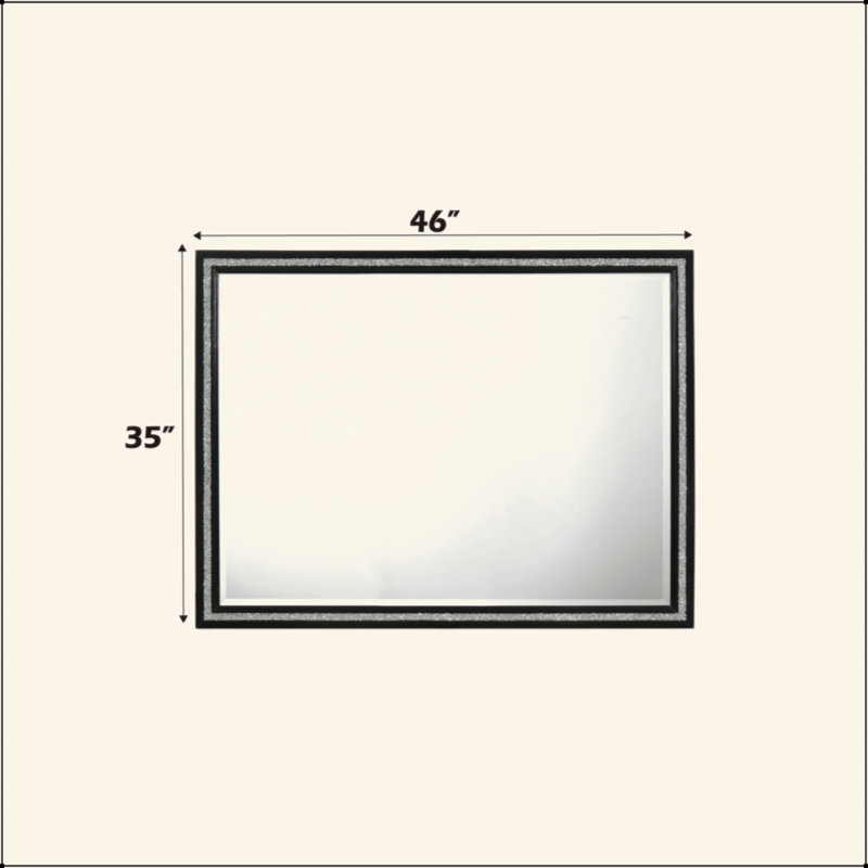 Weathered Black Finish Mirror