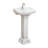 Roosevelt 27.5" Tall Vitreous China Oval Pedestal Bathroom Sink with Overflow-46019666-46019664-20111640