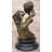 Abstract Romantic Embrace Bronze Sculpture – Intimate Couple Art On Marble Base