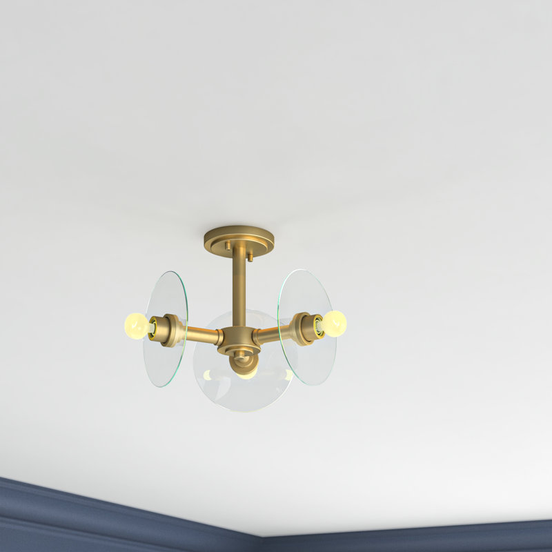 Asberry Glass Semi Flush Mount