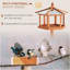 Jairo Wood Freestanding Hopper Bird Feeder