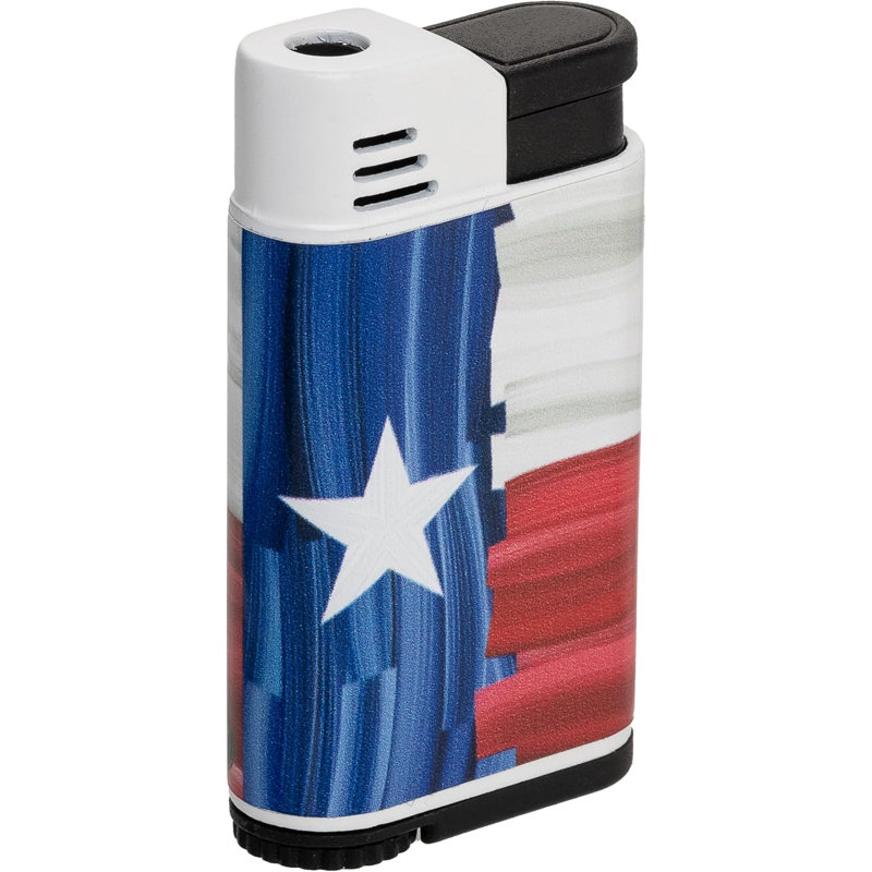 Briquet Palio Torcia, jet simple, drapeau du Texas
