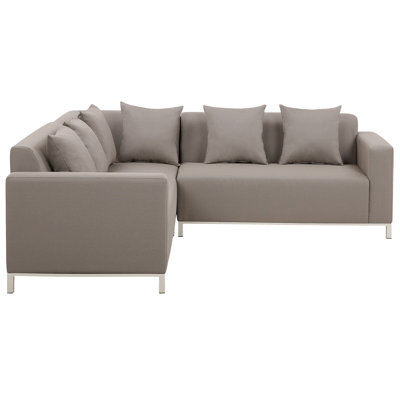 Natiya 223cm Wide L-Shaped Patio Sectional with Cushions