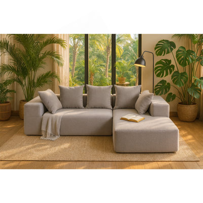 Canapé modulaire moderne avec coussins moelleux