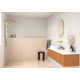 Solaris 36 in. x 78 in. Fully Frameless Radius Single Fixed Shower Panel