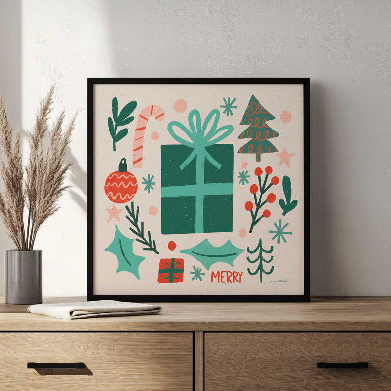 «Warm Wishes I» par Cheryl Warrick, reproduction d'art, H 12 po x l 12 po, Doré