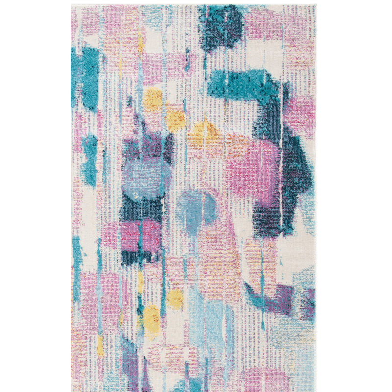 Ofrath 300 Performance Abstract Rug, Square 8'
