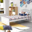 Base de lit plateforme simple en bois avec tête de lit-1214734732