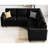 Shavera 4 - Piece Velvet Sectional Corner Sofa Livingroom Modular Couch Apartment Sofa-566281960