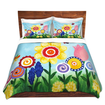  Ensemble de housse de couette nJoy Art Flower Garden