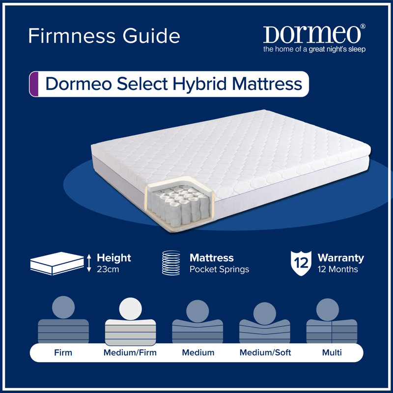 Dormeo Select Hybrid Pocket Sprung Mattress, Double (4'6)