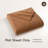 MooMee Flat Sheet 100% Washed Cotton Linen Like Textured Breathable Lightweight-107894581-107894589