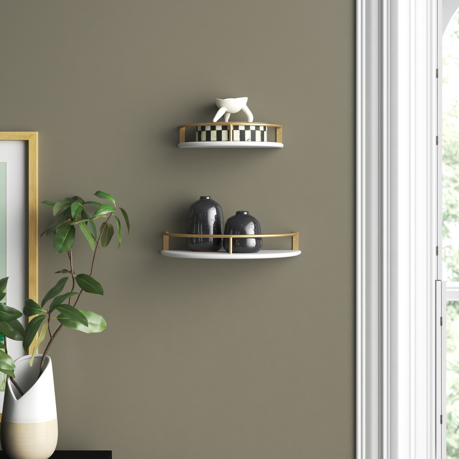 Haden 16" Floating Shelf, White