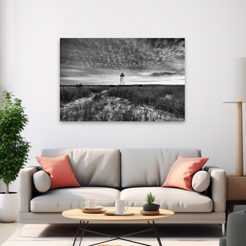 Nautical Lighthouse On Coast, 60" H x 40" W
