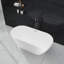 Baignoire autoportante 67 po, baignoire autoportante en acrylique avec ensemble de bonde chromée, baignoire autoportante profonde pour adultes, baignoire moderne, blanc
