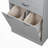 Bathroom Storage Cabinet with Two Laundry Baskets, Storage Cabinet with Doors and Drawer-1378148808